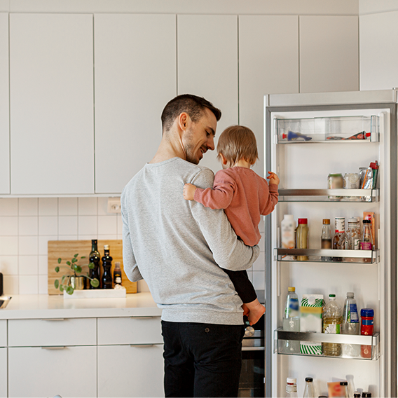 Vitvaror hemma familj